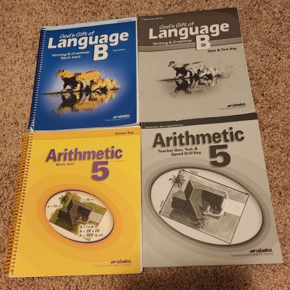 Abeka 5th Grade Math and Language Keys